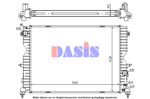 AKS DASIS radiatorius, variklio aušinimas 020013N